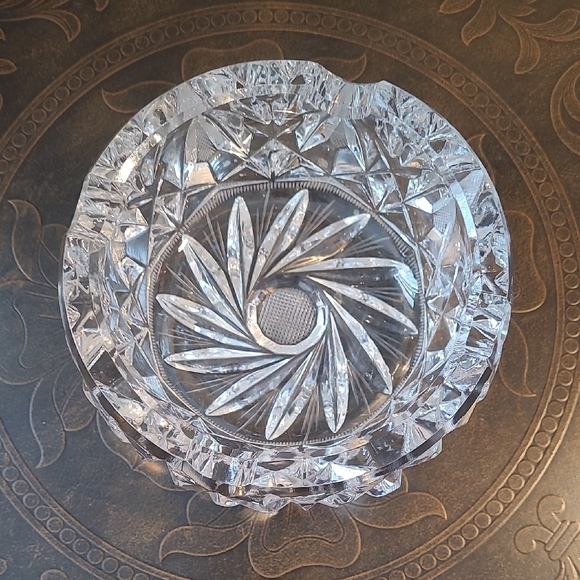 Crystal Cut Glass Ashtray - Picture 2 of 5